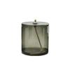 1PC Table Candle Rustic Oil Lamp with Wick Home Decoration Grey Green Cylindrical Transparent Glass Candlestick Christmas Dinner