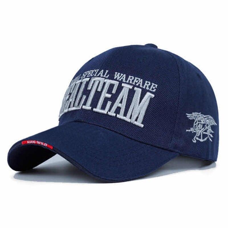 

SEALTEAM Letter Embroidery Baseball Caps Spring and Autumn Outdoor Adjustable Casual Hats Sunscreen Hat тёмно-синий