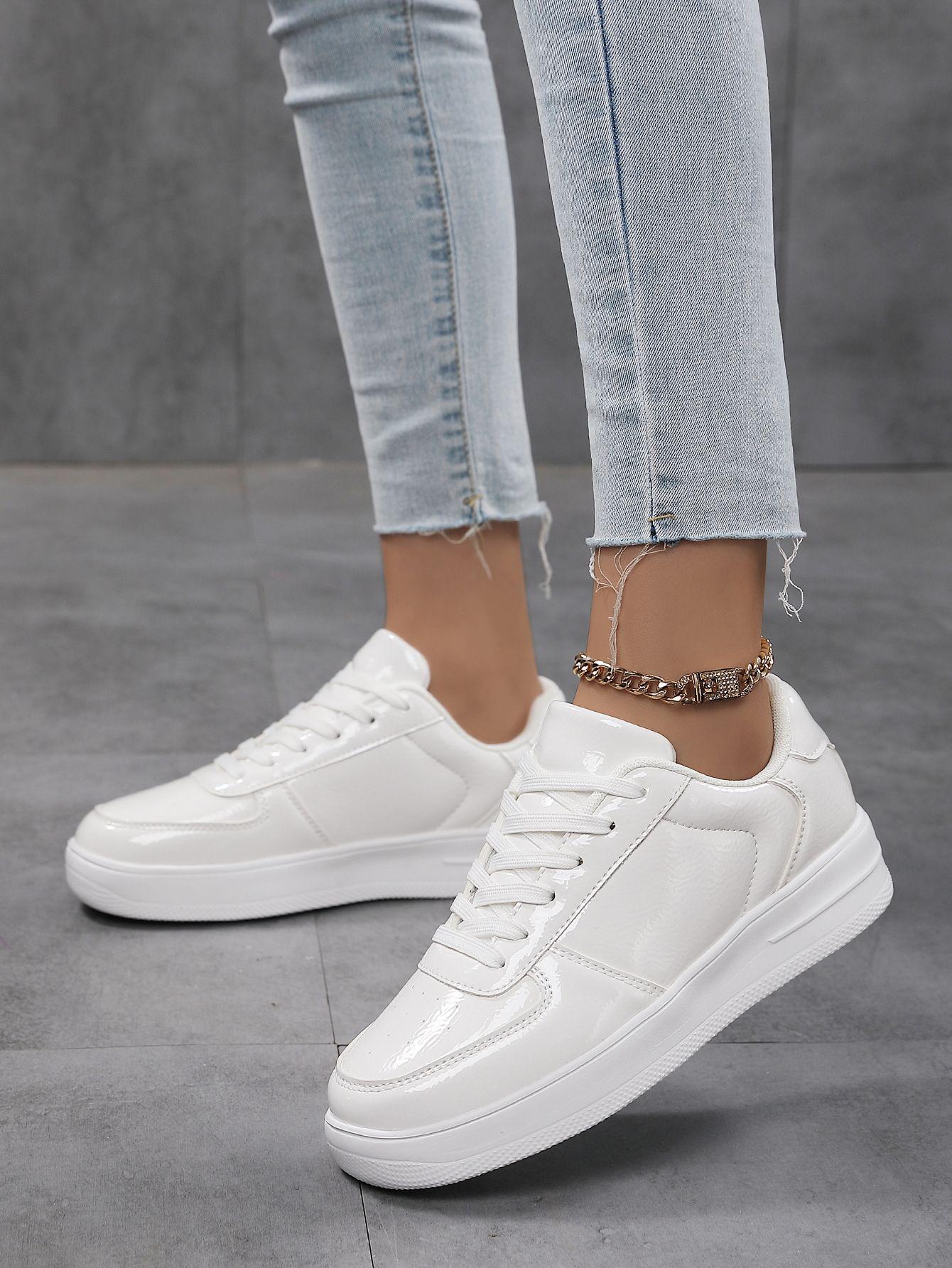 

Women s Classic White Breathable Flat Sneakers - Comfortable, Trendy, Versatile Summer Casual Shoes with Soft Soles. 42 білий
