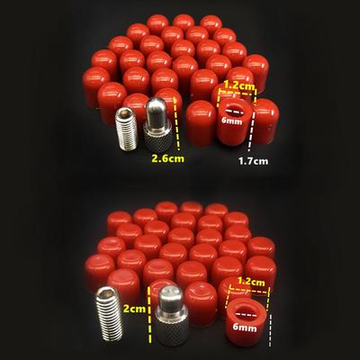 1SET Thickened Rubber Top Cap And Small Red Cap Repair Tool Portable Repair Tool Accessories for Car Exterior Sheet Metal Dents