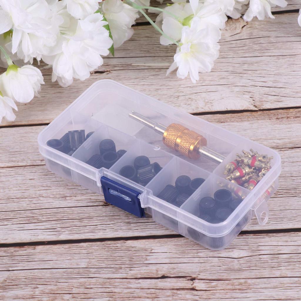 VORCOOL Tire Valve Core, Air Valve, Insect Turner, Tire Repair Tool, 61-Piece Set, Valve, Motorcycle, Bicycle, Tire Tool, Repair
