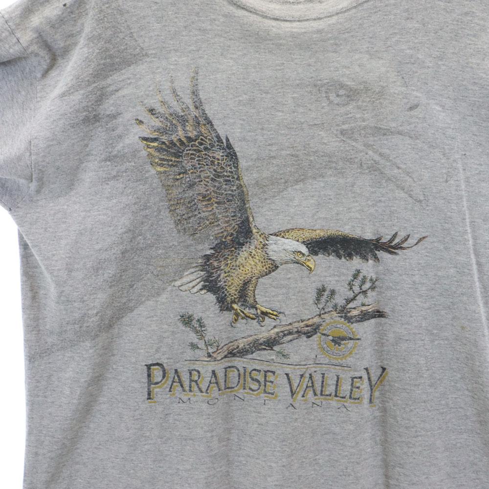 OLD 90s Double-sided Printing Short Sleeve T-shirt Gray Men's Used