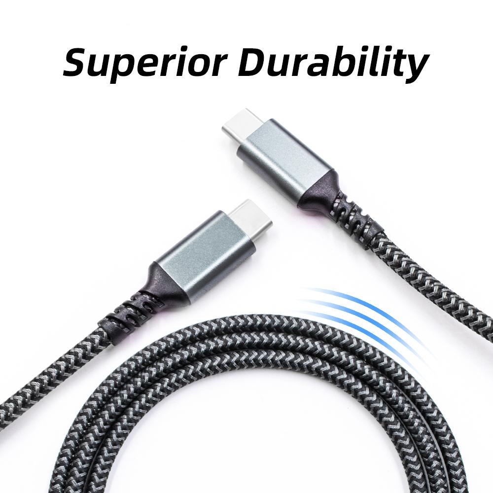 1M 2M 60W Braided Charger Cable Type C to Type C for iphone 15 16 USB 3.0 Fast Charging Data Cable for Iphone 15 Pro USB C Cable