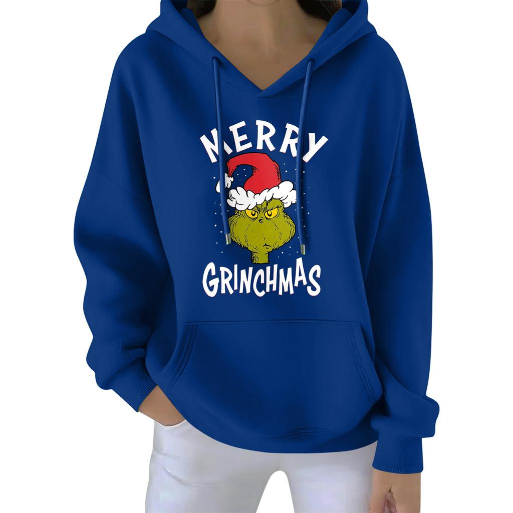 Women's Christmas  Hoodie Funny Cute Christmas Holiday Sweatshirt Pullover