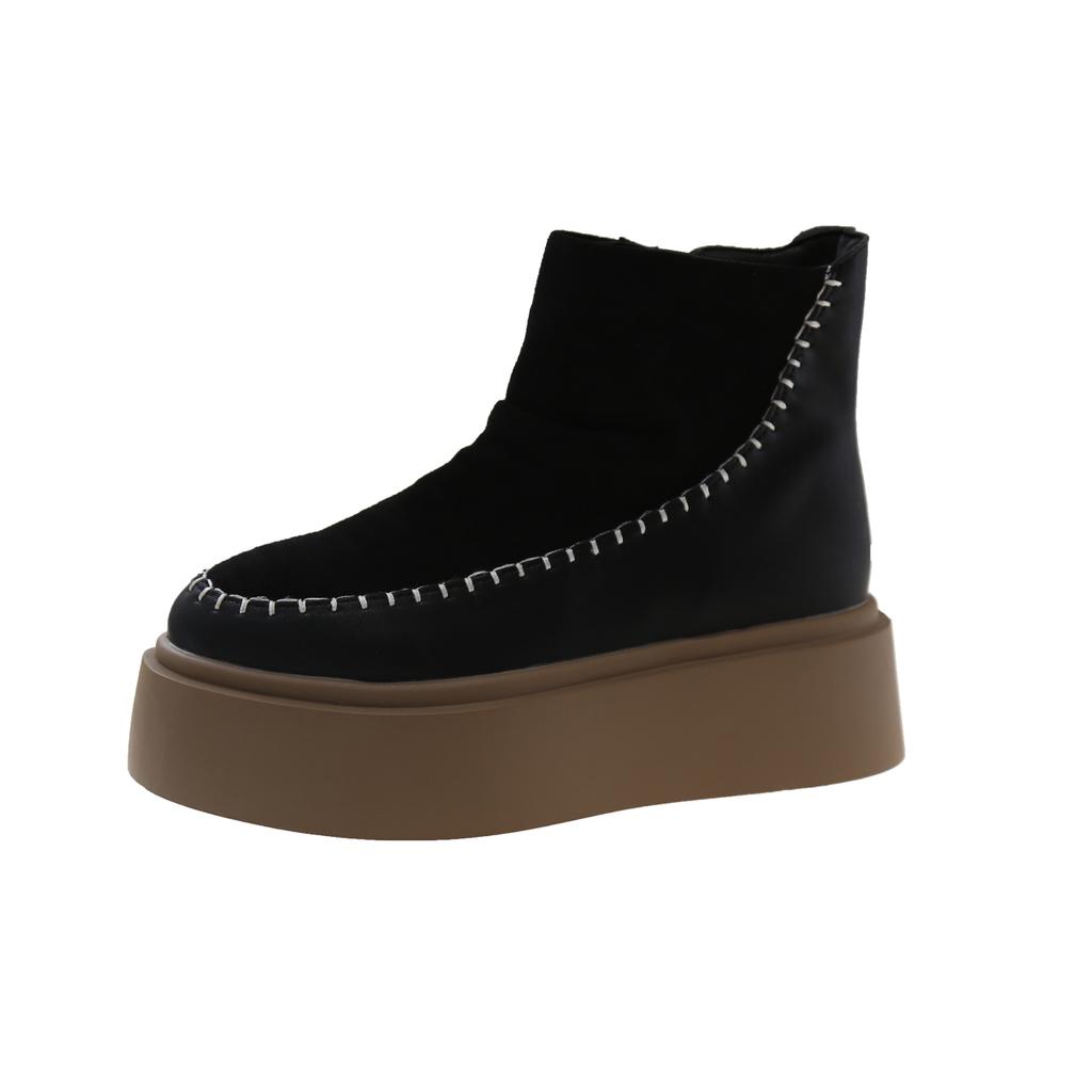 Fashion Suede Flats Platform Snow Ankle Boots Woman Shoes Winter New Comfort Walking 2024 Trend Fashion Sneakers Casual Walking