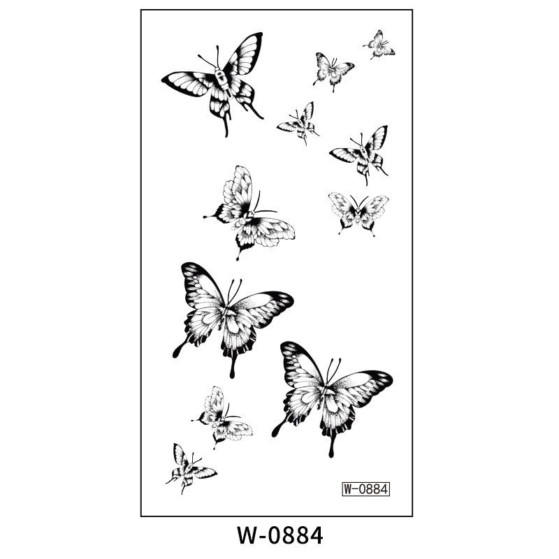 Pegatina de Tatuaje de Dibujos Animados Impermeable Simple Alfanumérica Tatuaje Temporal Desechable