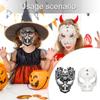 Zarte Vollgesichts-Diamant-Metallmaske Personalisierte Vollgesichts-Metallmaske mit Diamantdetails für Party und Halloween