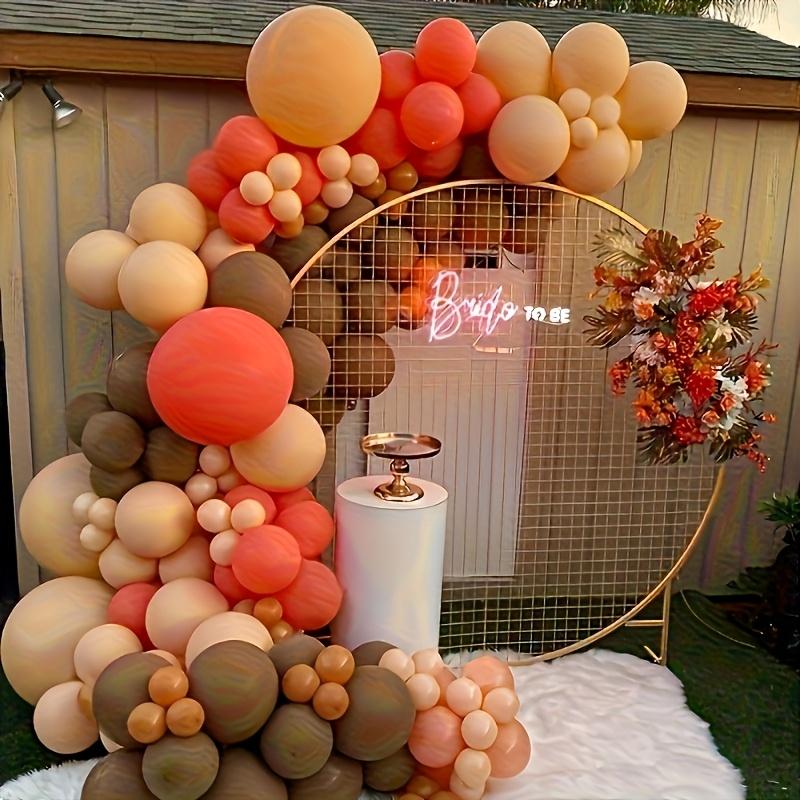 114Pcs Autumn Harvest Festival Thanksgiving Farm Theme Balloon Decorations Autumn Winter Colors Skin Color Balloon Party Decors