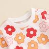 Autumn New Children Long Sleeve Clothes Set Baby Girls Floral Print Sweatshirt + Casual Pants 2pcs Suit Kids Sports Outfits