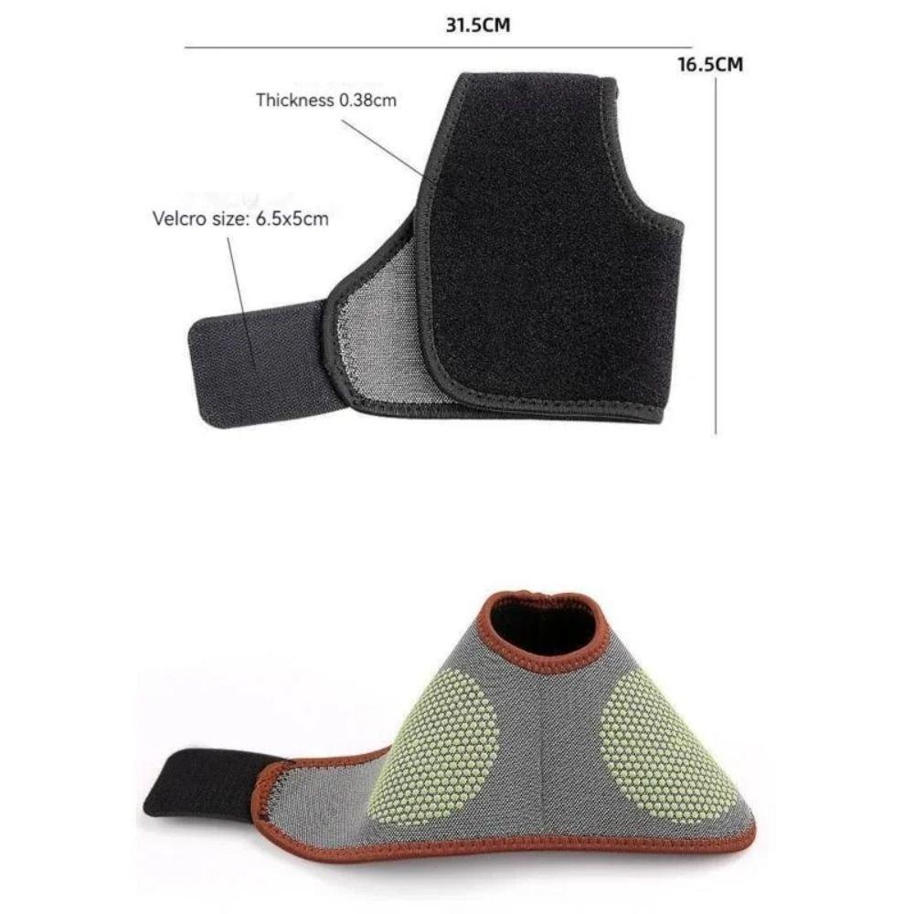 Magnetic Fiber Heel Brace Self-Heating Therapy Bandage Plantar Practical Elastic Guard