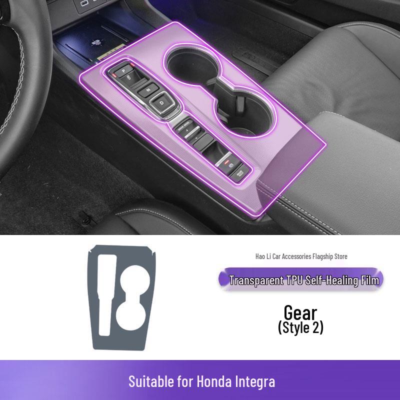 Honda Integra 22-25 Gear Shift Sticker: Transparent TPU Protective Film for Interior.