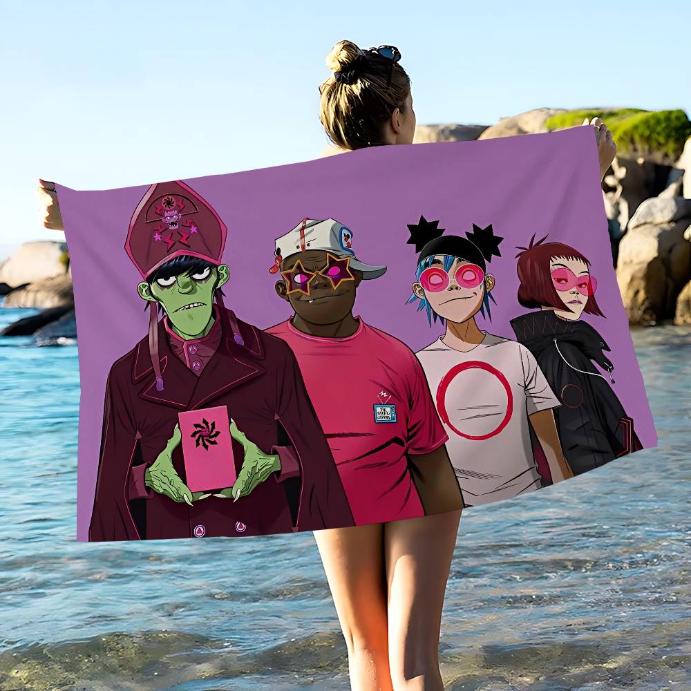 Band G-Gorillaz Music Microfiber Beach Towel Absorbent Quick Dry Soft Yoga Swimming Resort Mountain Climbing Towel