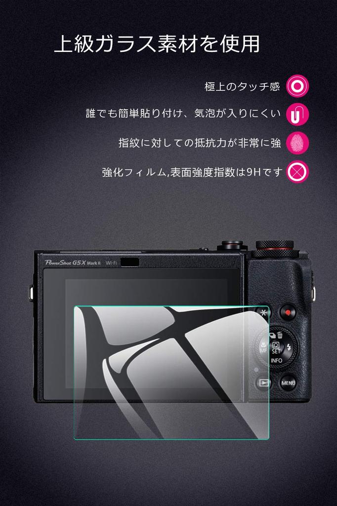 EternalStars Camera Screen Protector with 9H Full for Canon PowerShot G5 X Mark II 3-Piece Hardness, Coverage,