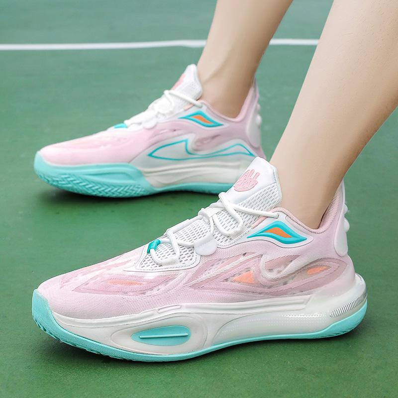 Actual combat basketball shoes men's breathable low-top cushioned wear sports shoes student rebound training running shoes