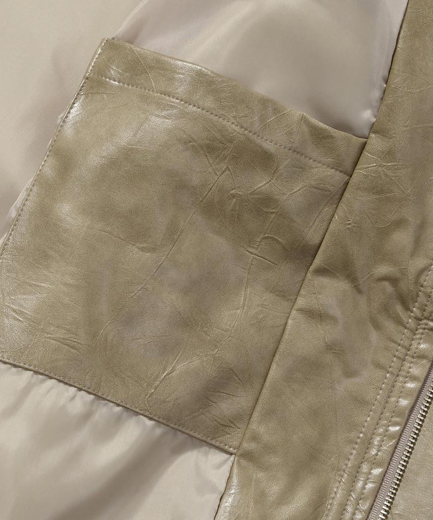 Kulte Wild Synthetic Bomber Jacket_Beige