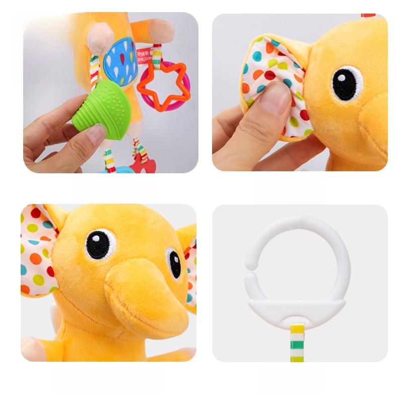 Infant Car Seat Hanging Toy With Plush Material And Interactive Sound For Newborns