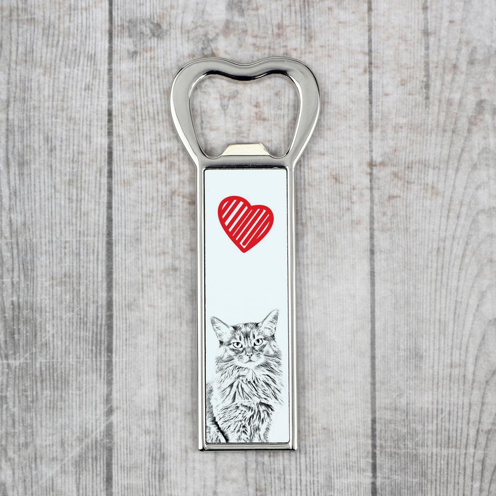 Somali – Bottle opener with a cat, personalized fridge opener | Art-Dog