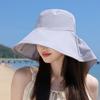 Spring and summer outdoor double-eave sunscreen hat fashion shawl sun hat children's quick-drying waterproof bucket hat