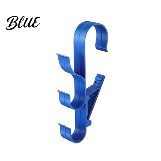 Swimming Pool Cleaning Supply Organizer Poolside Pole Hanger with 3 Hook Configuration Weather Resistant Hangers Organizer for Telescoping Skimmer