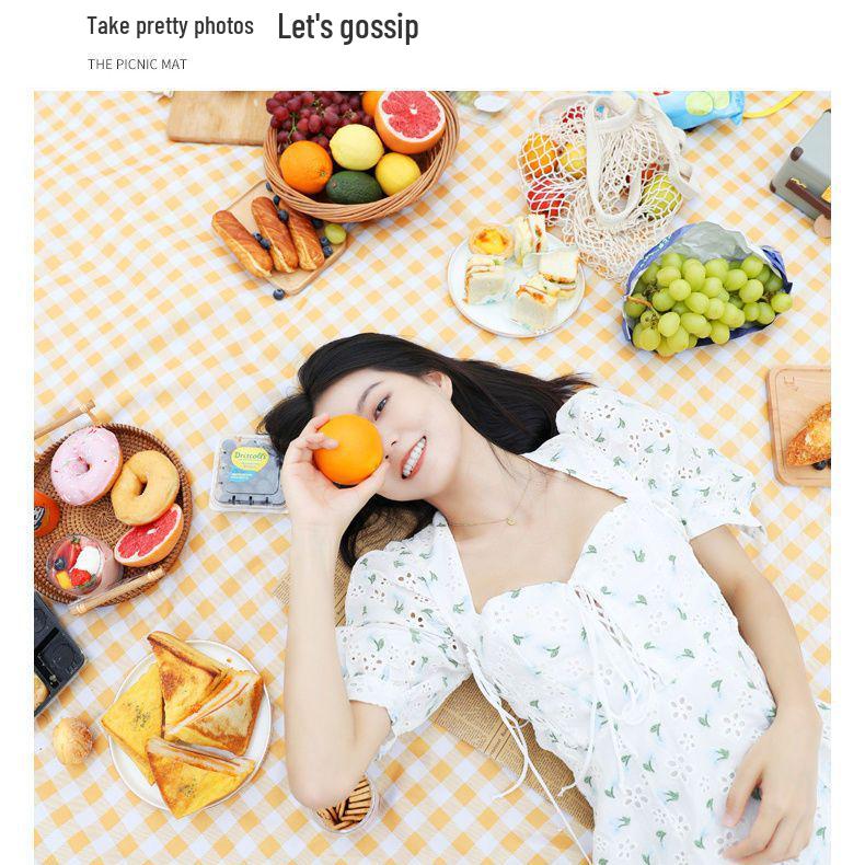 Waterproof Thickened Foldable Picnic Mat with Hand Warmer - Portable Outdoor Camping Equipment