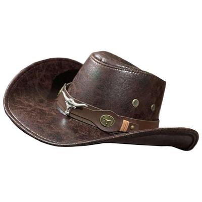 Buzz Selection Westlicher Schweinefleischkuchen Vintage Lässig CAP862 Herrenhut, Stil, (Kaffee)