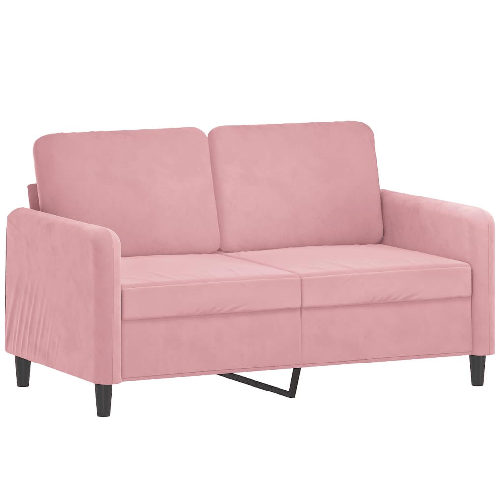 Vidaxl Zweisitzer-Sofa, Rosa, 120 cm, Mit Samt Polster