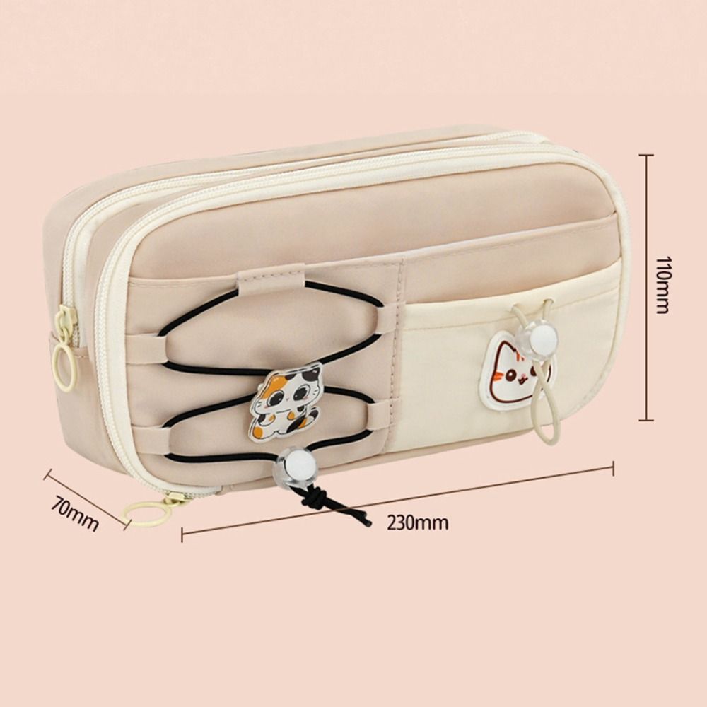 Black Cat Pencil Case Multi-layer Pen Box New Pen Bag  Back To School