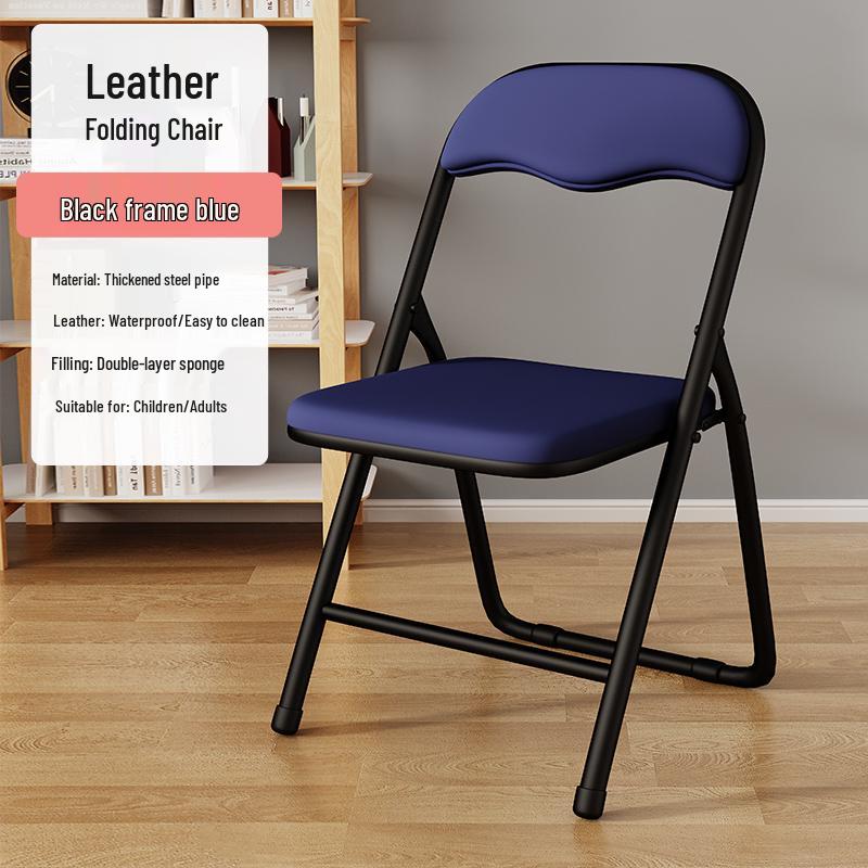 Portable Folding Chair with Backrest - Ideal for Home, Office, Dorm, or Dining