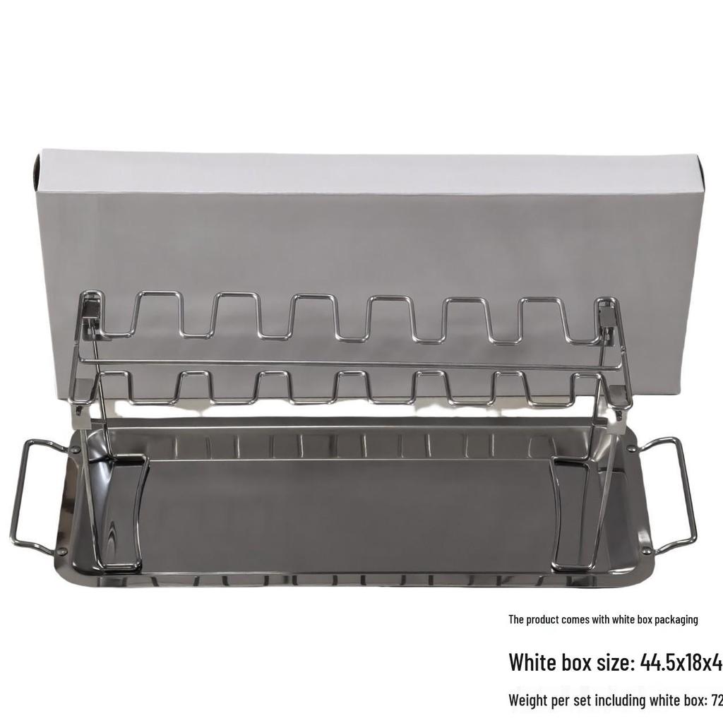 14-Slot Stainless Steel Chicken Leg Roasting Rack for Oven, Smoker, or Grill