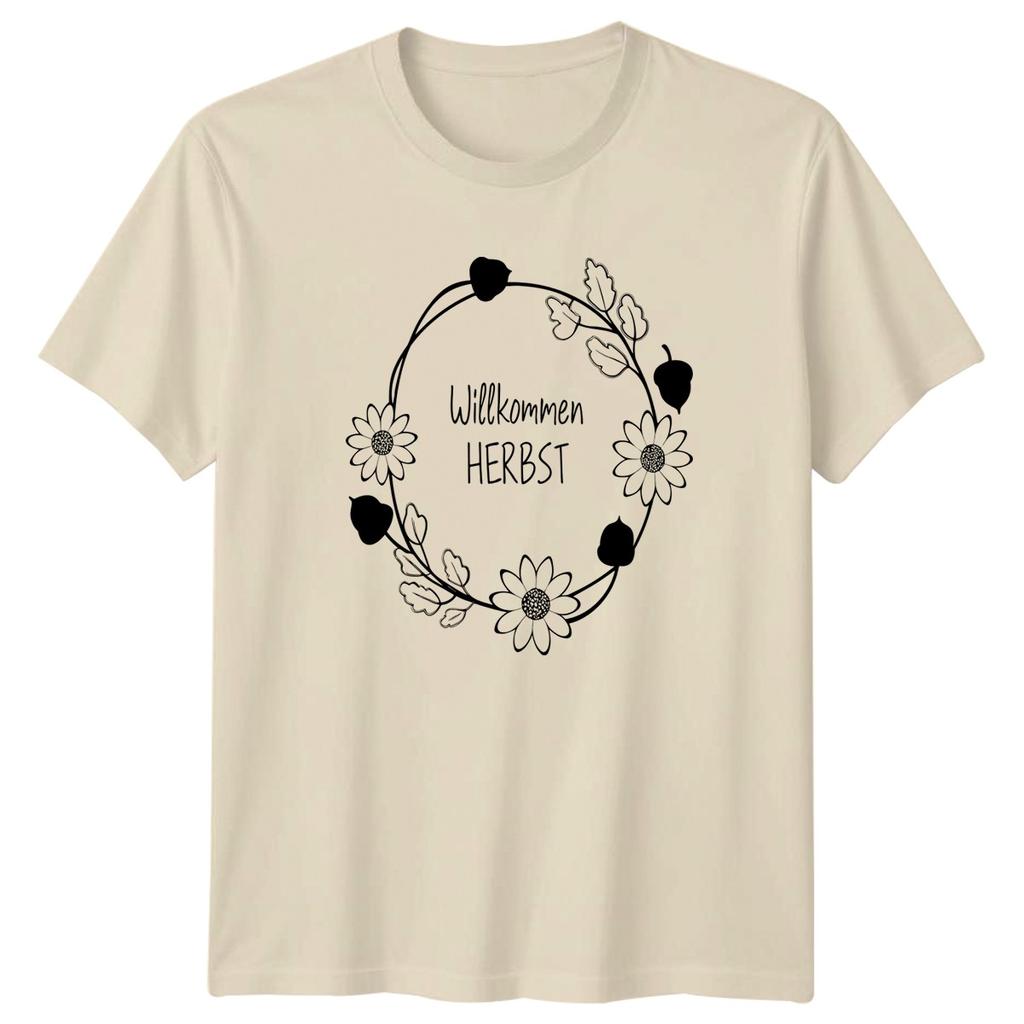 WillkomUnisex Herbst Unisexs TShirt GerUnisex Fall Decor Autumn Autumn Gift For Her