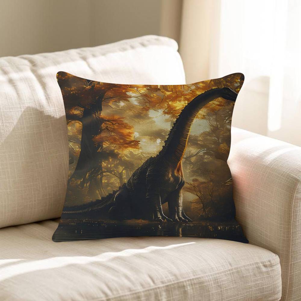 Ferocious Animal Dinosaur Personalized Picture Text Home Decorative Pillows Household Gifts 45x45cm