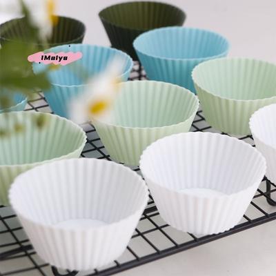 12/24Pcs Silicone Cake Mold Round Shape Baking Molds for Cupcakes Pudding Jelly Cups Pastry Home Kitchen Bakeware BPA Free