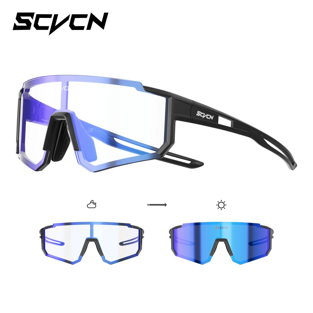 SCVCN Kinder Sportbrille Kinder Rennrad Radsport Brillen Photochrome UV400 Schutzbrillen Outdoor Radfahren Teenager Sonnenbrillen