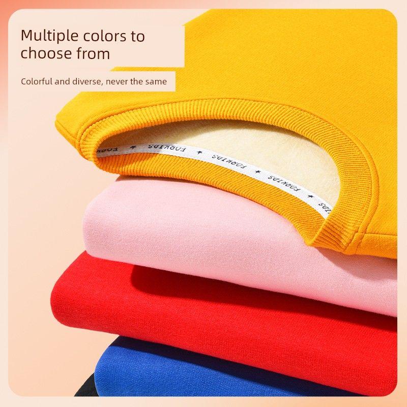 Hellokitty Kidsren's Sweatshirt Autumn and Winter Style Sheep's Wool Fleece Girls' Fleece-Lined Long-Sleeved One-Piece Fleece Girls' Winter Tops