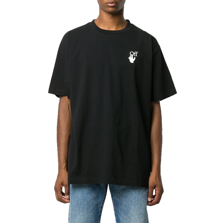 OFF WHITE T-shirt Coupe Oversize Flèches Ici OMAA038F20FAB0081001