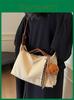 Canvas Shoulder Bag For Women With Large Capacity And Zip Closure For Daily Use