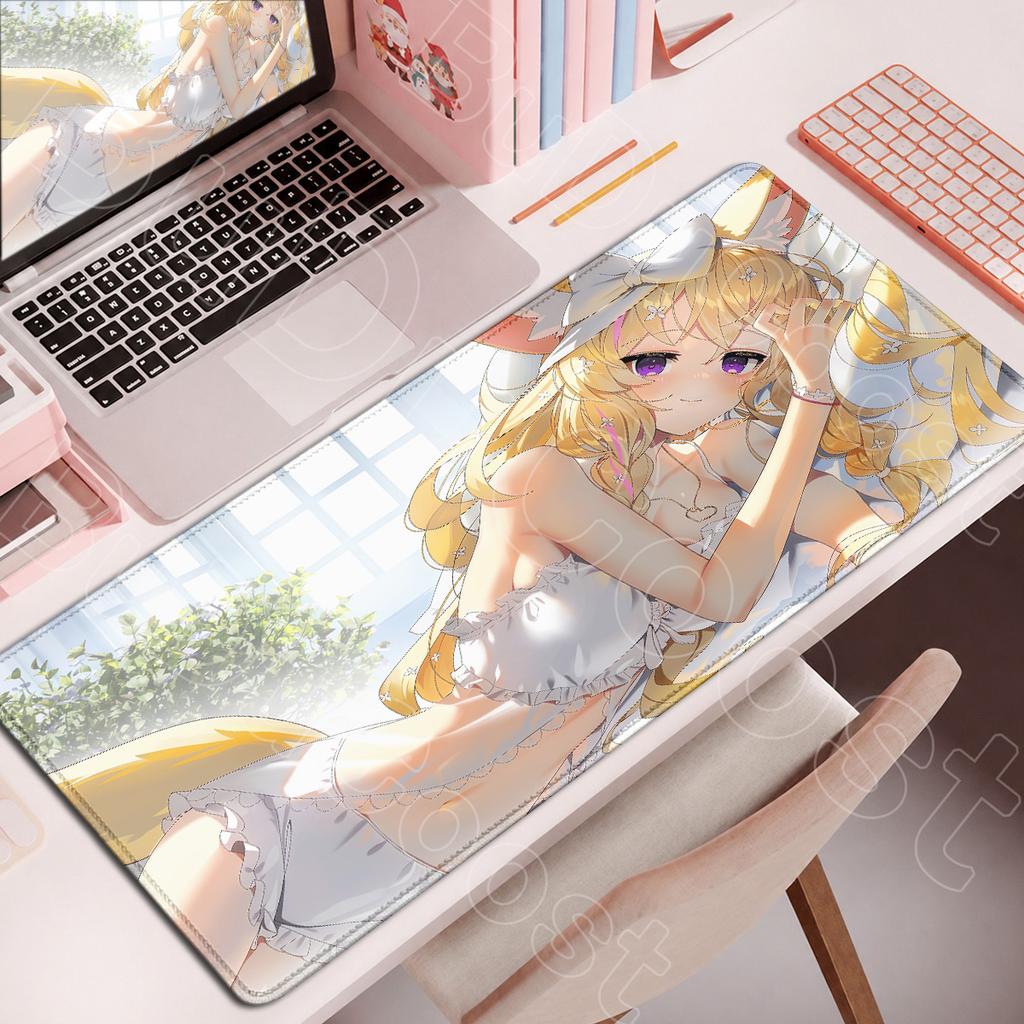 Hololive Cute Girl Omaru Polka Computer Keyboard Mats Pc Gaming Accessories Office Cabinet Desk Rug Hd Printing Vtuber Mouse Pad