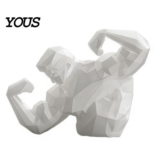 Muscle Man Figurine Muscular Bodybuilder Statue, Upper Body Male Figure, 3D Precision Molded Figure Printed Figurine, Gifts for Gym People,