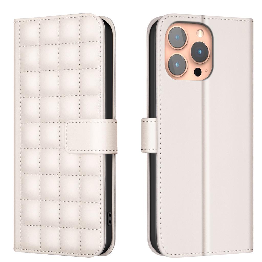 Small Square Grid Design PU Leather Flip Stand Wallet Phone Bag Case for iPhone XS,XR,XS Max,SE,iPhone 7,8,7Plus,11,11Pro,11Pro Max,12,13,14,15,16...