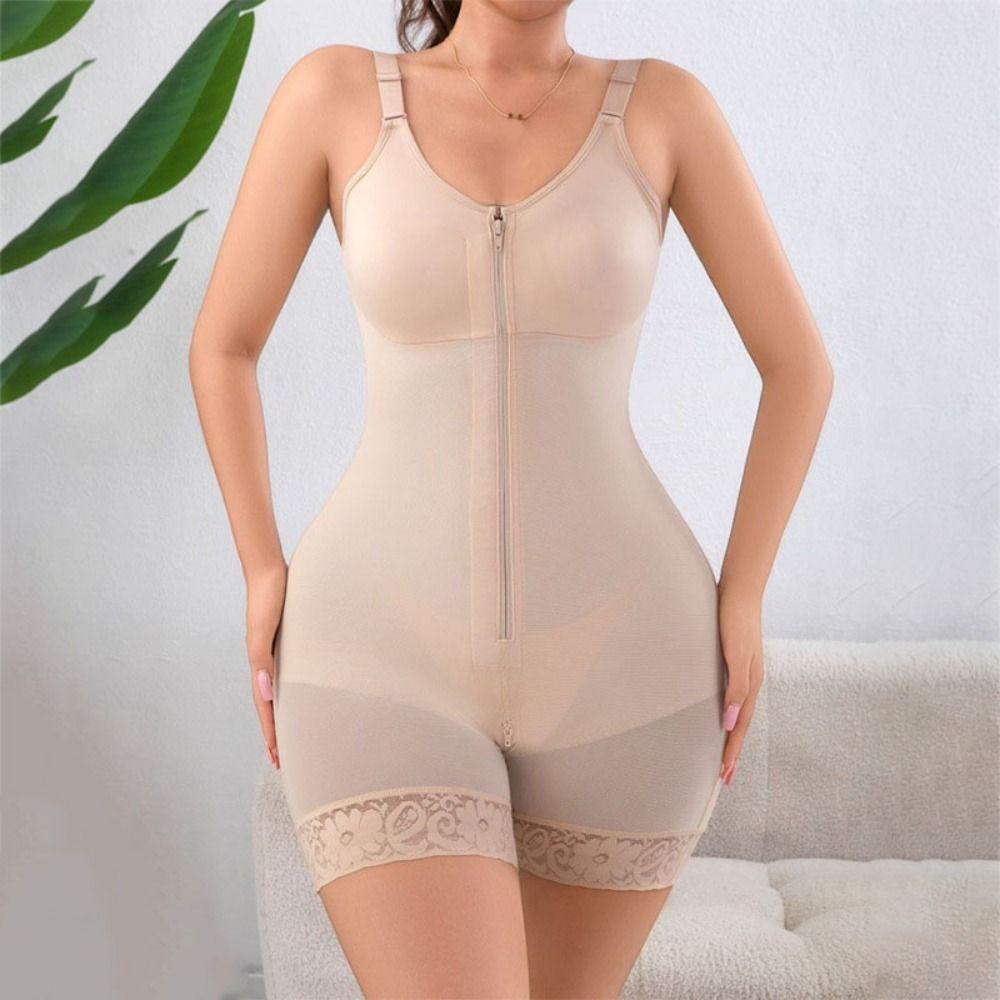 Zipper Style Butt Lifter Bodysuit Underwear Slimming Shapewear Postpartum Body Shaper  Postpartum
