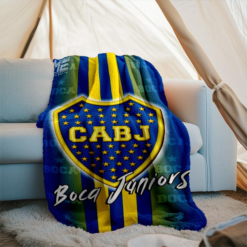 1pz Coperta Morbida in Flanella Stampata Boca Football Club per Camera da Letto Adulto Soggiorno Divano Campeggio Viaggio Regali per Fan Regali di Natale