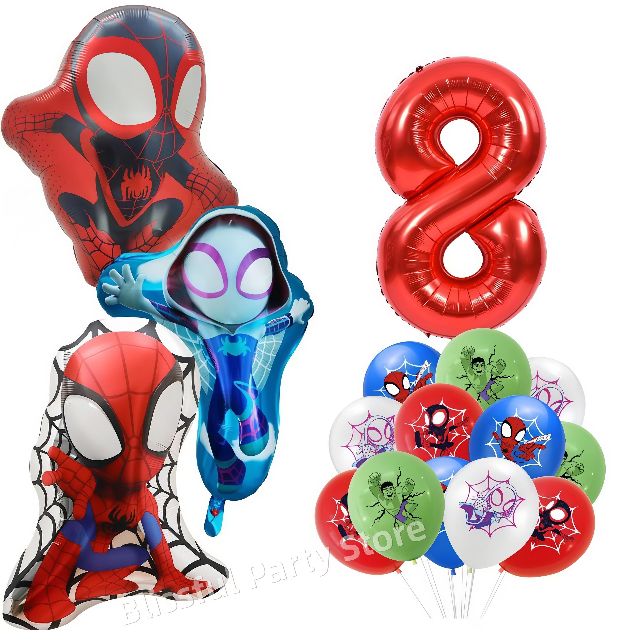 Sada balónov Spidey a jeho úžasní priatelia Hliníkový balón Spiderman Balón na narodeniny pre chlapcov Detská narodeninová dekorácia Baby Shower Globos red