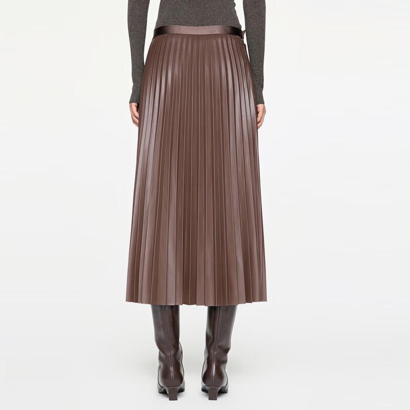 JNBY Women's Pleated A-line Midi Skirt