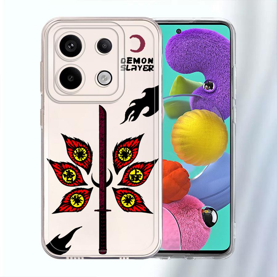 

Soft Phone Cover Case for Xiaomi Redmi Note 14 Pro Plus A4 12S 10S Note 13 14C 12 11 9 10 11S 13C Anime Kokushibo Redmi Note 10 Lite