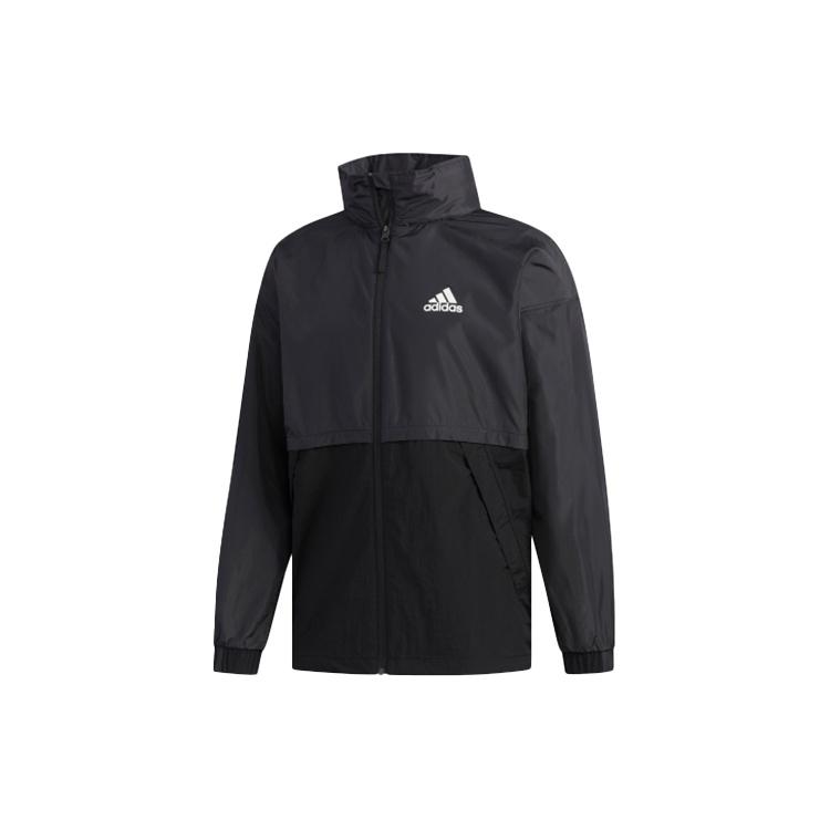 adidas Outdoor Splicing Causual Sports Jacket Male Black Men s FM7516 L