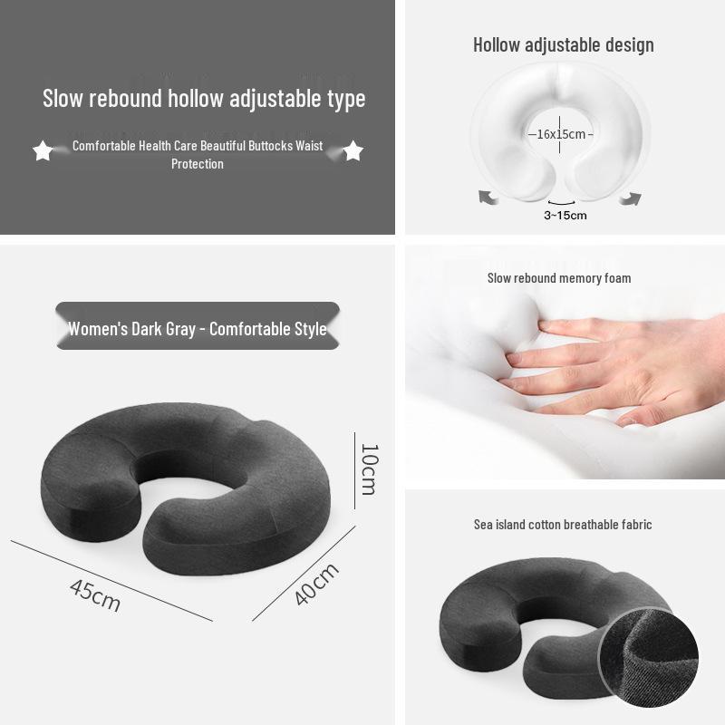 Comfortable Anti-Slip Seat Cushion for Office & Wheelchair - Relieves Pressure & Supports Posture