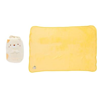 Marushin Mascot Drawstring Blanket Sumikko Gurashi Mogyutto Cat H70 X W100cm Blanket Cute Fluffy Stylish Cold Weather Goods 6575030000 Approx.