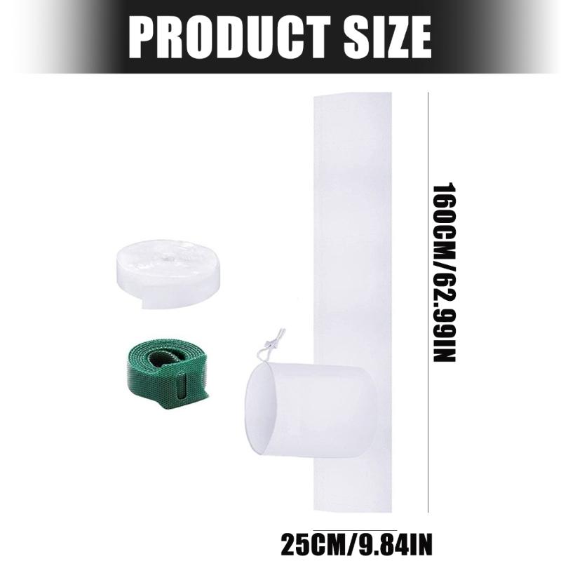 Waterproof Air Lock Window Seal Set Portable Air Conditioning Window Sealing Cloth Insulation Curtain with Zippers