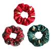 1/3/6Pcs Christmas Hair Ties Red White Velvet Hair Scrunchies Elastic Hair Band Ponytail Holder Glitter Sequins Snowflakes Hair Ropes