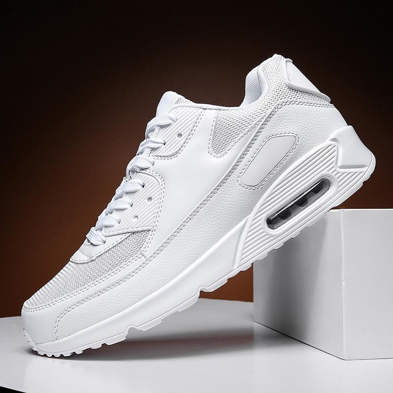 Studenten-Luftkissen-Schuhe Damen Plateau Laufschuhe Damen Sommer Freizeit Wellenschuhe Weiß Glück